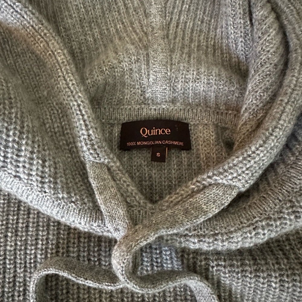Quince Mongolian Cashmere Fisherman Pullover Hoodie - Picture 2 of 4